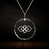 Crystal pendant with engraved symbol ANASTRAL inside