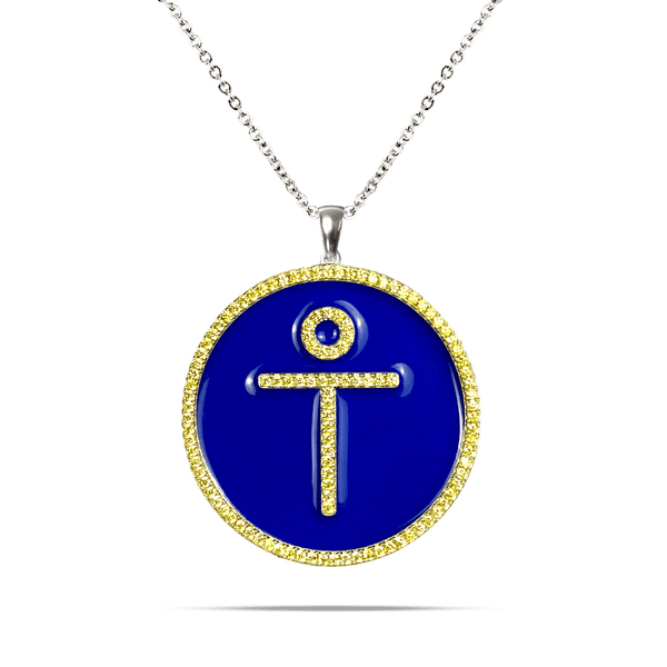 Silver Zirconia Pendant - Crystal JESUS - METALICHT