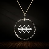 Crystal pendant with engraved symbol NUDRA'ZENTRA'EKTARES inside