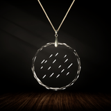 Crystal pendant with engraved symbol SAMURAS inside