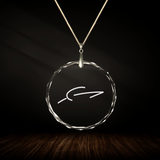 Crystal pendant with engraved symbol SELESTRA'NORVE inside