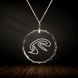 Crystal pendant with engraved symbol SO'A'OREA inside